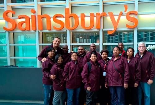 Top of the Class group winners' visit to Sainsbury's in the UK
